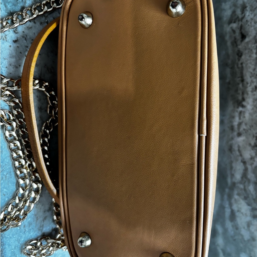 Divina Firenze Genuine Italian Leather Cognac Clutch Handle
& Crossbody Handbag - Picture 5 of 5